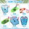 8 Pcs Flip Flop Diamond Art Coasters Summer Hawaii Tropical Beach Diamond Painting Coasters with Holder for Crafts Gift Beginner Adults Party